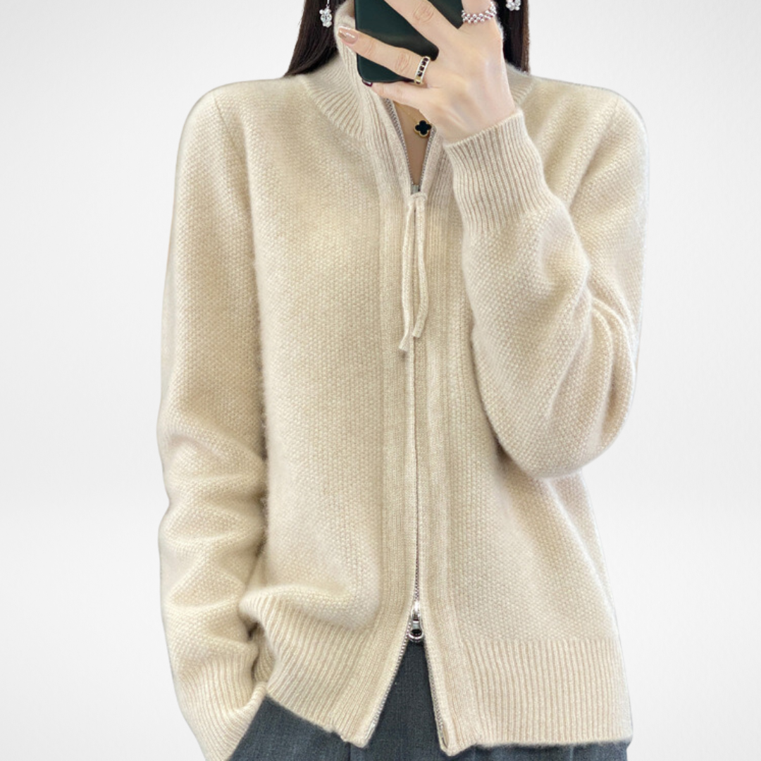 Giovana | Zip-Up Strikket Cardigan