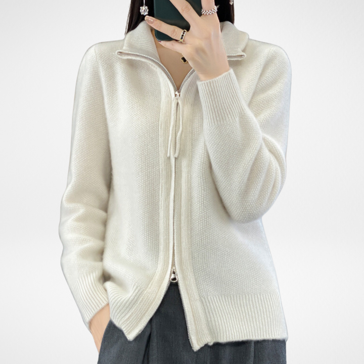 Giovana | Zip-Up Strikket Cardigan