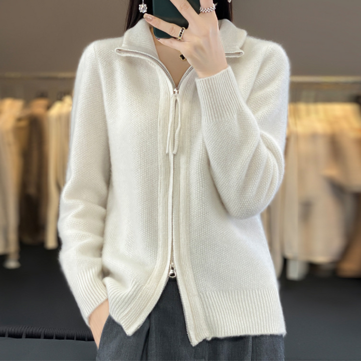 Giovana | Zip-Up Strikket Cardigan