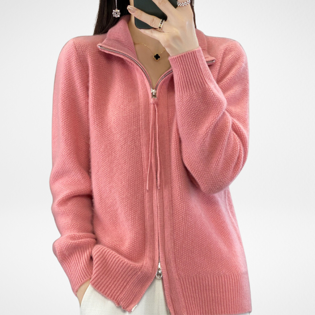 Giovana | Zip-Up Strikket Cardigan