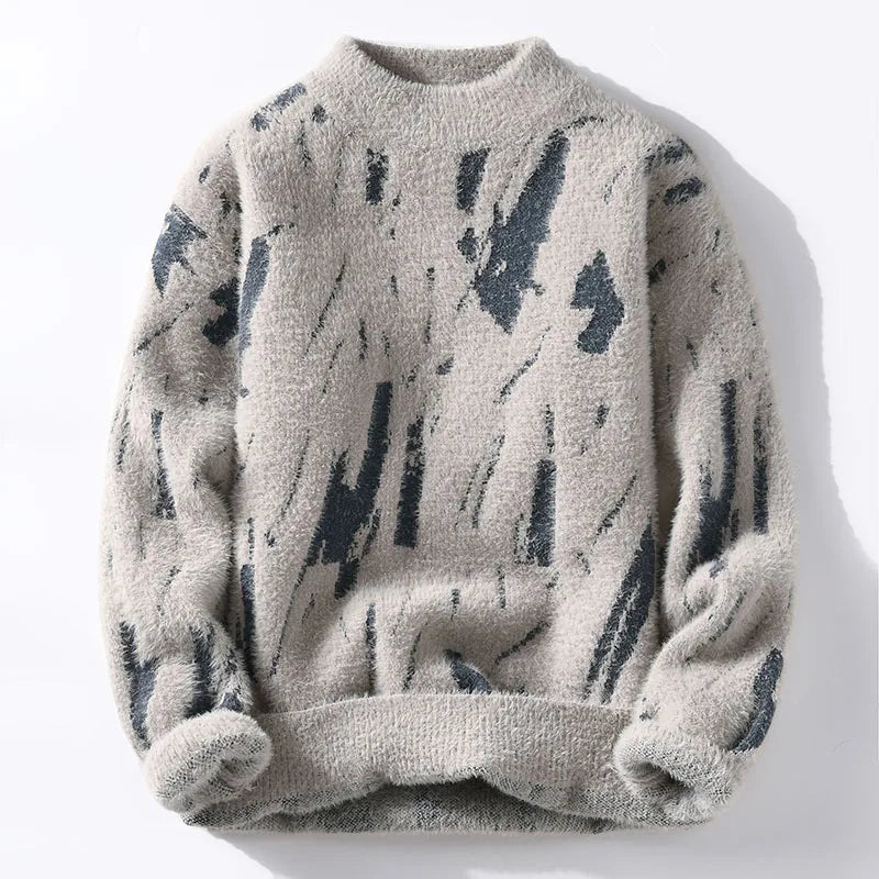 Clive - Trendy grafisk jumper