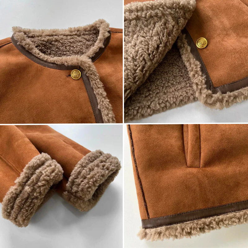 Rosalie - Shearling Button Jakke